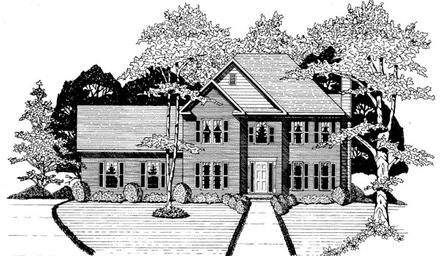 Traditional Elevation of Plan 58017