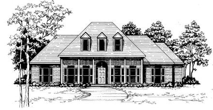 Traditional Elevation of Plan 58021