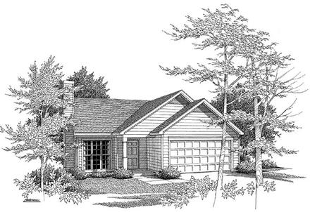 Traditional Elevation of Plan 58023