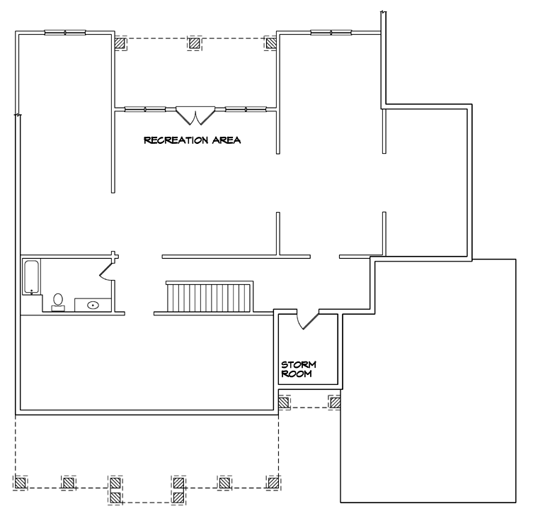 Southern Lower Level of Plan 58030