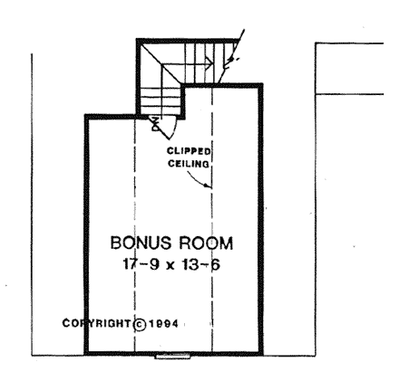 House Plan 58041 Second Level Plan