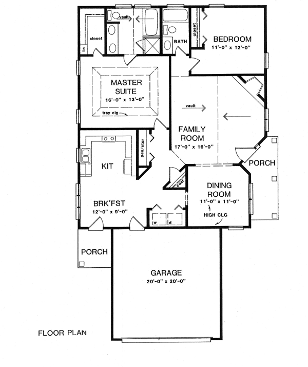 Ranch Level One of Plan 58046