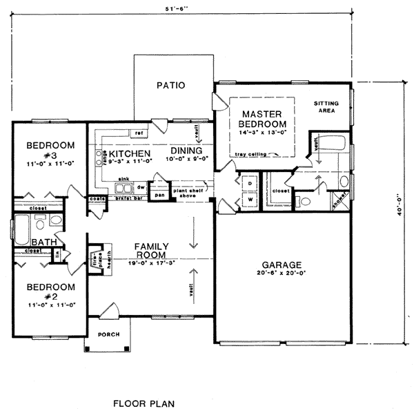 Ranch Level One of Plan 58056