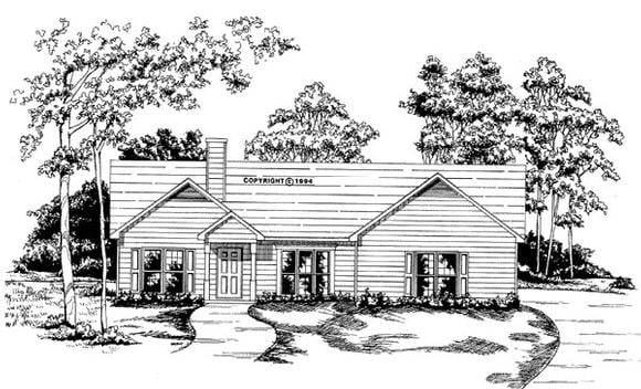 House Plan 58056 Elevation