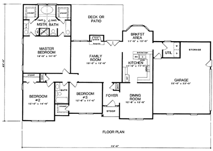 House Plan 58059 First Level Plan