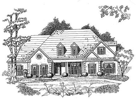 Traditional Elevation of Plan 58076