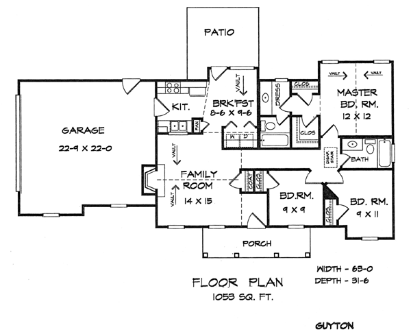 Ranch Level One of Plan 58080