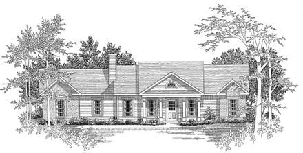 Ranch Elevation of Plan 58080