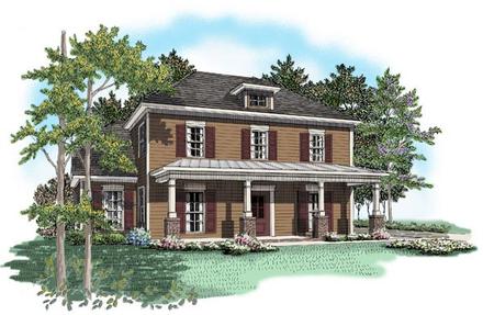 Colonial Elevation of Plan 58082