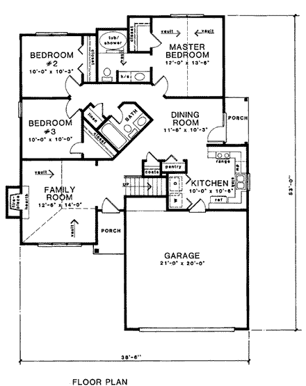 House Plan 58083 First Level Plan