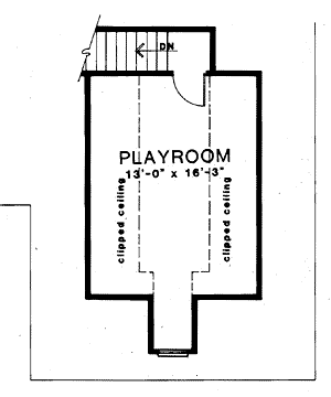 House Plan 58083 Second Level Plan