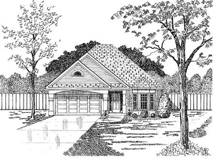 Traditional Elevation of Plan 58085