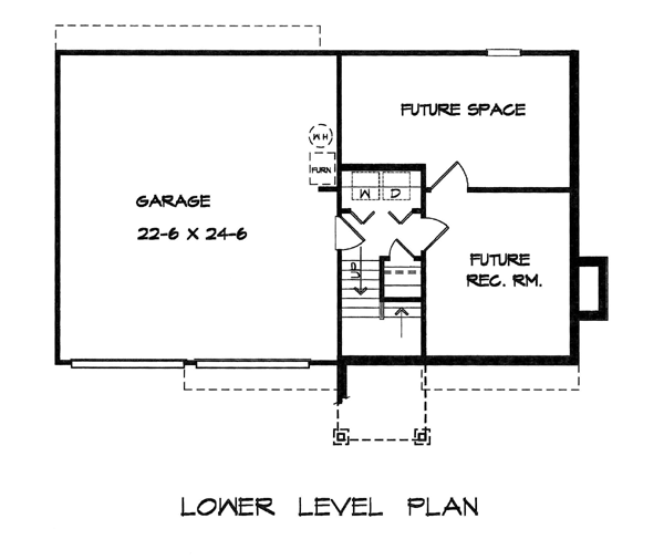 Traditional Lower Level of Plan 58087