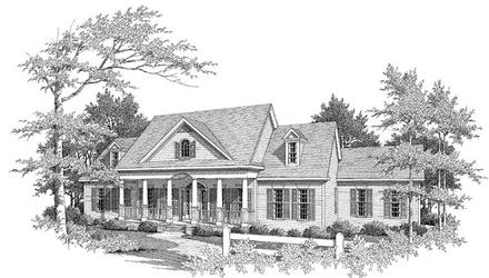 Colonial Elevation of Plan 58091