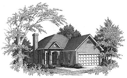 Traditional Elevation of Plan 58093