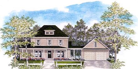 Colonial Elevation of Plan 58094