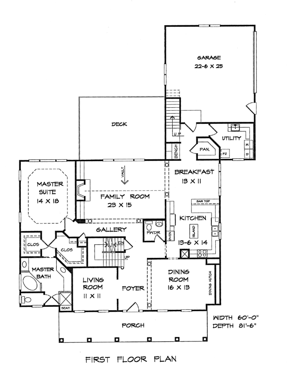 Cape Cod Level One of Plan 58096