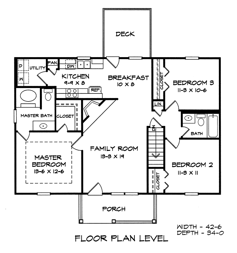 Ranch Level One of Plan 58098