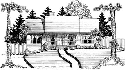 Ranch Elevation of Plan 58098