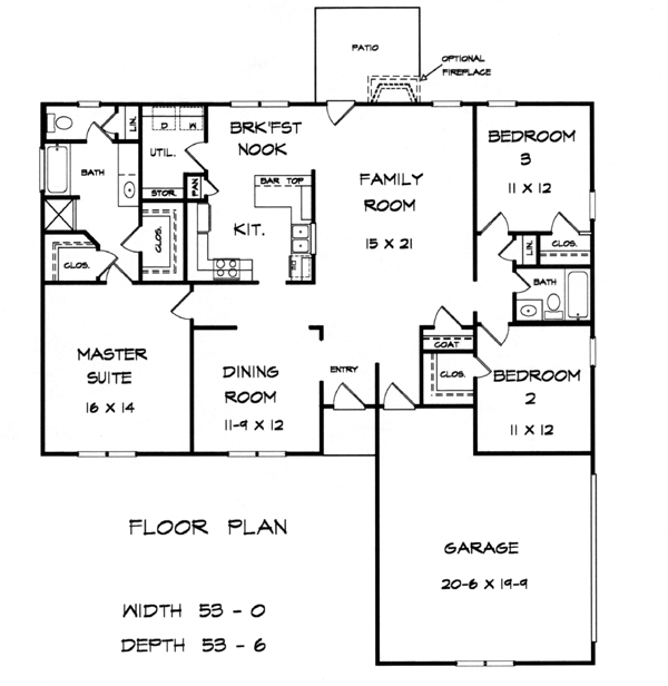 Ranch Level One of Plan 58100