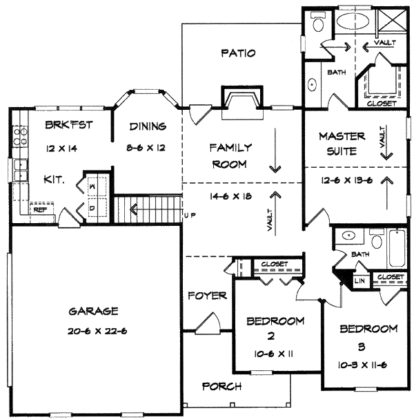 Ranch Level One of Plan 58101