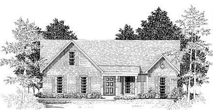 Ranch Elevation of Plan 58101