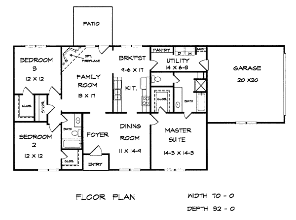 Ranch Level One of Plan 58104