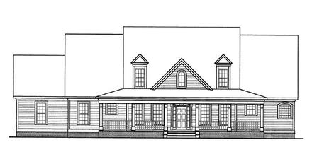 Cape Cod Elevation of Plan 58109