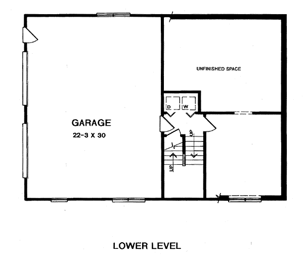 Traditional Lower Level of Plan 58110