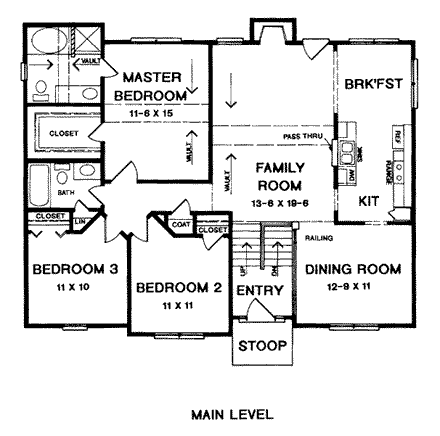 House Plan 58110 First Level Plan