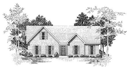 Ranch Elevation of Plan 58112