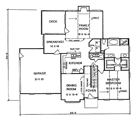 House Plan 58119 First Level Plan