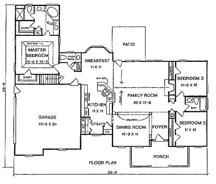 House Plan 58121 First Level Plan