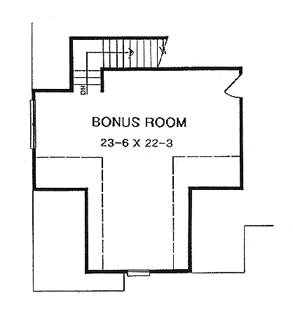 House Plan 58121 Second Level Plan