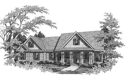 Traditional Elevation of Plan 58121