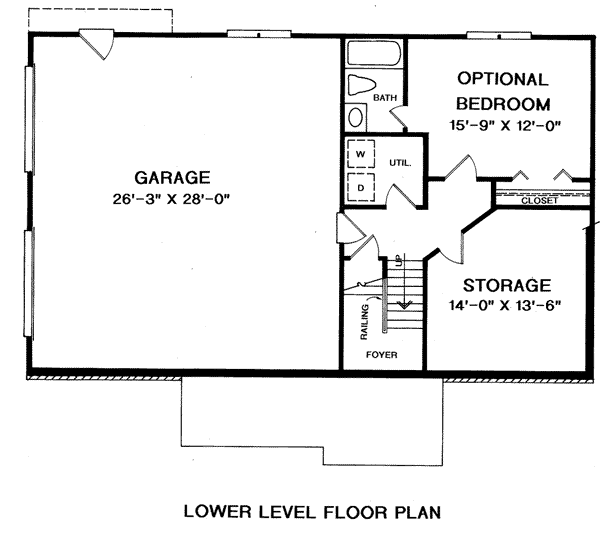 Traditional Lower Level of Plan 58131