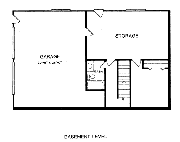 Ranch Lower Level of Plan 58132