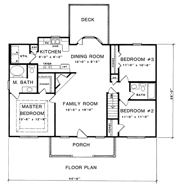 Ranch Level One of Plan 58132