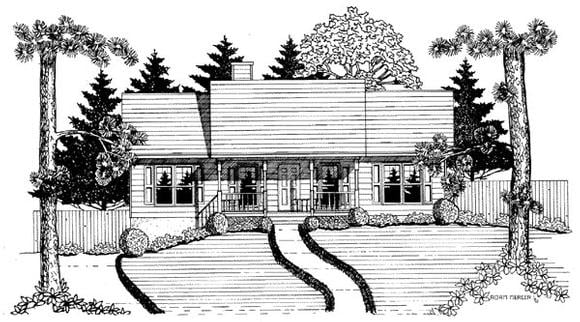 House Plan 58132 Elevation