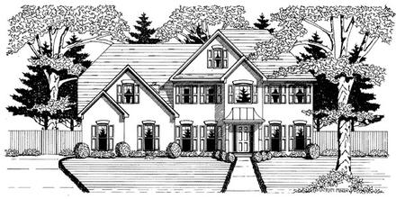 Traditional Elevation of Plan 58134