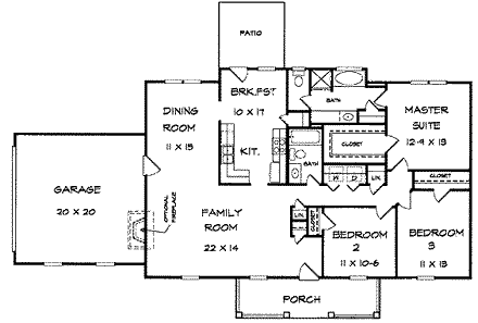 House Plan 58147 First Level Plan