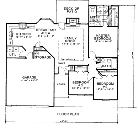 House Plan 58148 First Level Plan