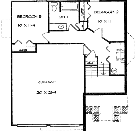 House Plan 58154 First Level Plan