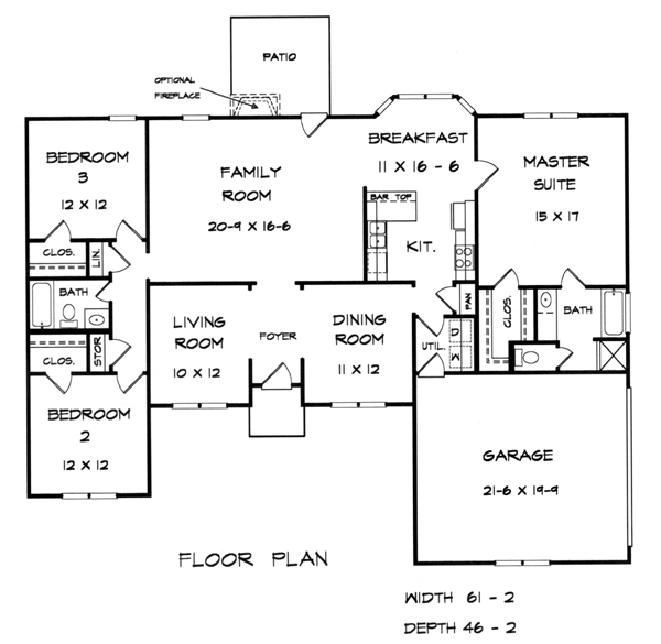 Ranch Level One of Plan 58156