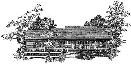 Ranch Elevation of Plan 58157