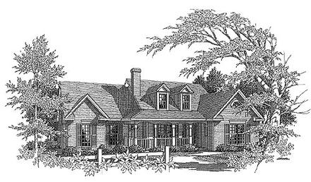 Ranch Elevation of Plan 58158