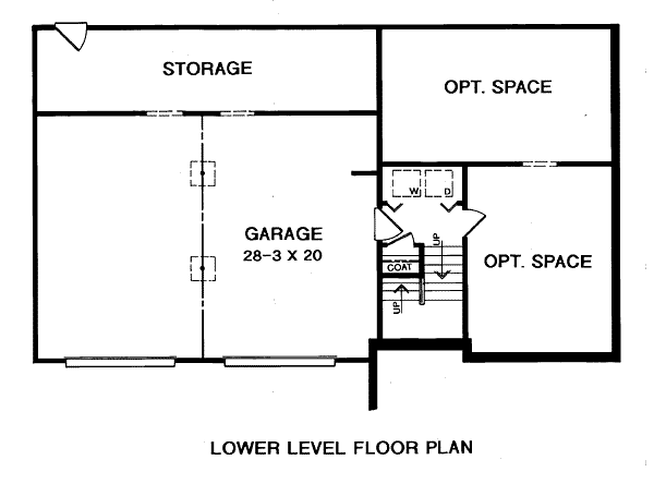 Traditional Lower Level of Plan 58161