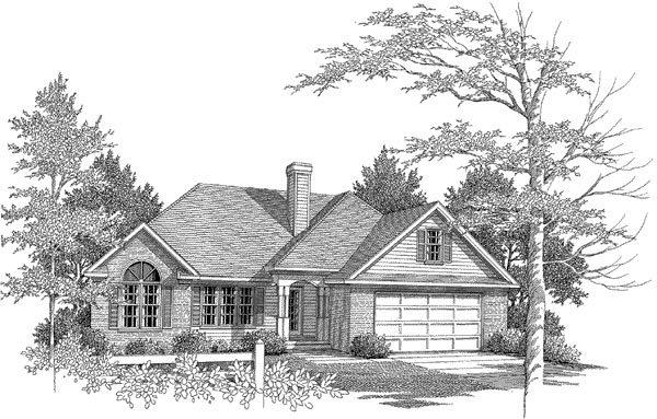 Plan 58162 | Traditional Style with 3 Bed, 2 Bath, 2 Car Garage