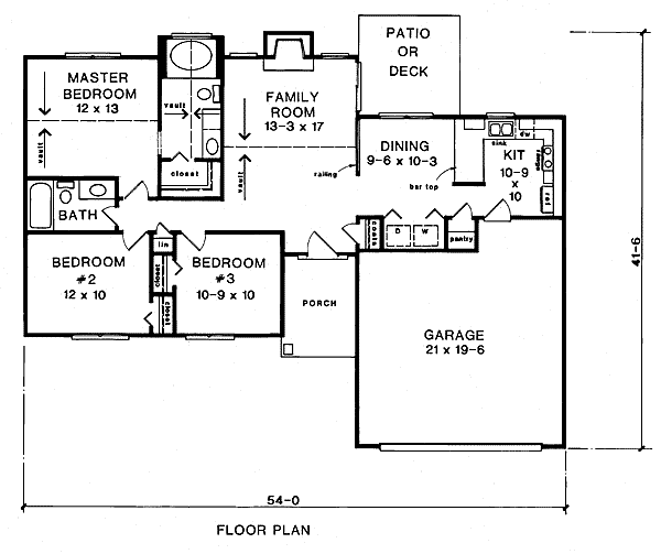 Ranch Level One of Plan 58171