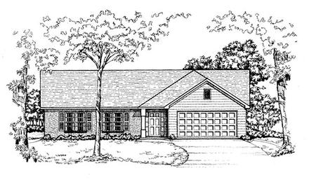 Ranch Elevation of Plan 58171